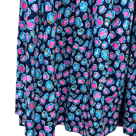 Lilly Pulitzer Small Beyonca Babydoll Mini Dress Smocked Blue Pink Casual Resort - Picture 8 of 10